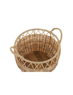 Juego de Cestas DKD Home Decor Natural Metal Polietileno 38 x 38 x 34 cm 38 x 38 x 27 cm 3 Piezas