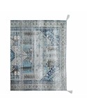 Alfombra DKD Home Decor Acabado envejecido Azul Algodón Árabe (120 x 180 x 1 cm)