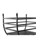 Leñera DKD Home Decor Negro Acero 48 x 30 x 57 cm Soporte para Leña