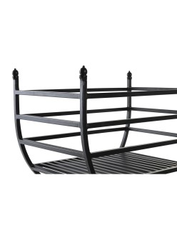 Leñera DKD Home Decor Negro Acero 48 x 30 x 57 cm Soporte para Leña