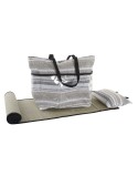Borsa da Mare DKD Home Decor Azzurro Marrone Verde Grigio Menta PVC Tela 44 x 23 x 62 cm (2 Unità)