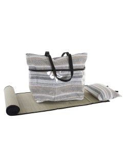 Beach Bag DKD Home Decor Blue Brown Green Grey Mint PVC Canvas 44 x 23 x 62 cm (2 Units)