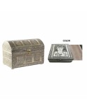 Caja-Joyero DKD Home Decor 25 x 15,5 x 18 cm Champán Beige Madera Aluminio