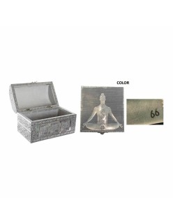Caja-Joyero DKD Home Decor Verde Plateado Madera Aluminio 25 x 15 x 18 cm