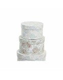 Set de Cajas Organizadoras Apilables DKD Home Decor Beige Verde Cartón (37,5 x 37,5 x 18 cm)