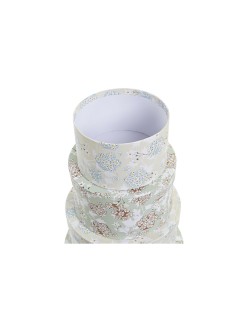 Set de Cajas Organizadoras Apilables DKD Home Decor Beige Verde Cartón (37,5 x 37,5 x 18 cm)