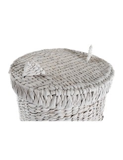 Cesto para la Ropa Sucia DKD Home Decor Blanco Infantil Gato 42 x 42 x 63 cm Fibra