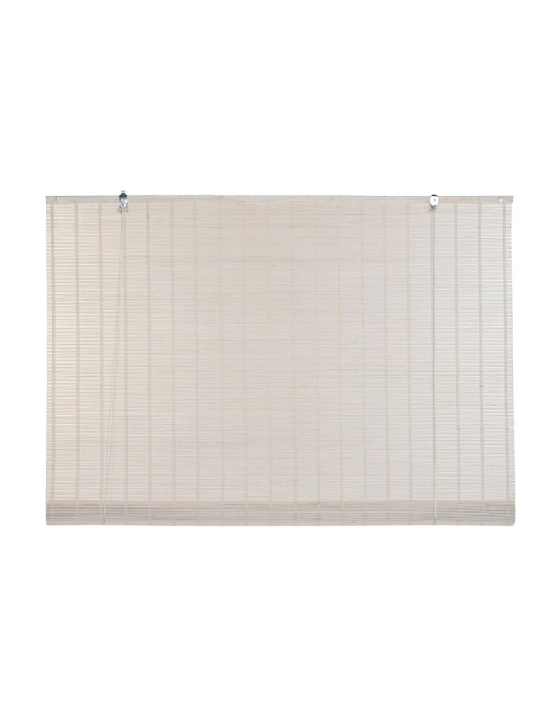 Roller blinds DKD Home Decor Varnished White Bamboo 120 x 2 x 230 cm