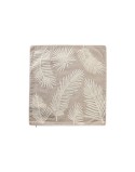 Funda de cojín DKD Home Decor Hojas Marrón 50 x 1 x 50 cm