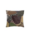 Funda de cojín DKD Home Decor Hojas Multicolor 50 x 1 x 50 cm