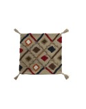 Funda de cojín DKD Home Decor Multicolor Flecos 50 x 1 x 50 cm