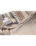 Funda de cojín DKD Home Decor Multicolor Flecos 50 x 1 x 50 cm