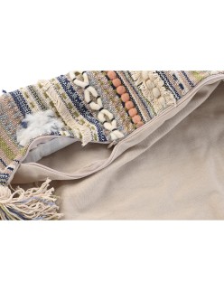 Funda de cojín DKD Home Decor Multicolor Flecos 50 x 1 x 50 cm