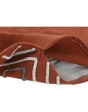 Funda de cojín DKD Home Decor Terracota Geométrico 50 x 1 x 50 cm