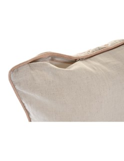Cushion DKD Home Decor 50 x 15 x 50 cm Beige Pink Aluminium Traditional 50 x 1 x 50 cm