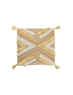 Cushion cover DKD Home Decor Yellow 50 x 1 x 50 cm