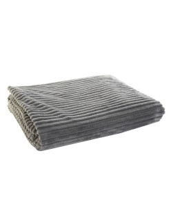 Manta DKD Home Decor 150 x 200 x 2 cm Gris Básico