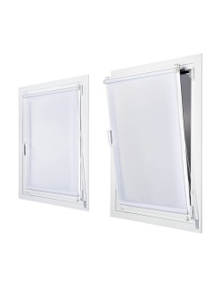 Store à enrouleur Stor Planet Clip&Fix Night&Day Blanc 150 x 180 cm