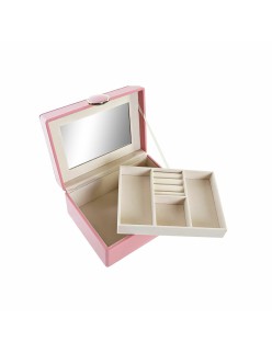 Scatola-Portagioie DKD Home Decor Rosa Legno MDF 17 x 13 x 8,5 cm