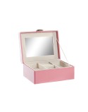 Jewelry box DKD Home Decor Pink MDF Wood 17 x 13 x 8,5 cm