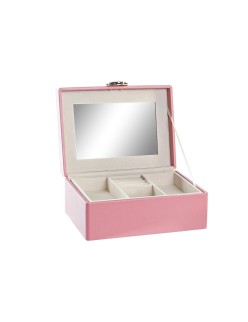 Boîte à bijoux DKD Home Decor Rose Bois MDF 23 x 17 x 10 cm