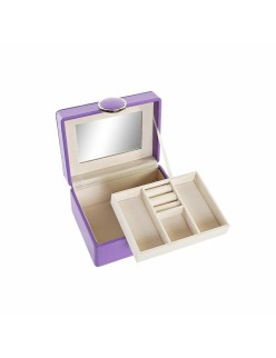 Boîte à bijoux DKD Home Decor 23 x 17 x 10 cm Lila Polyuréthane Bois MDF