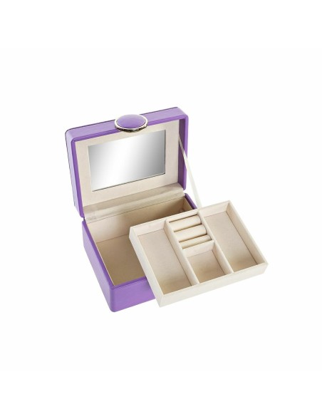 Boîte à bijoux DKD Home Decor 23 x 17 x 10 cm Lila Polyuréthane Bois MDF Boîte à bijoux DKD Home Decor 23 x 17 x 10 cm Lila Polyuréthane Bois MDF