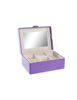 Boîte à bijoux DKD Home Decor 23 x 17 x 10 cm Lila Polyuréthane Bois MDF