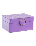 Boîte à bijoux DKD Home Decor 23 x 17 x 10 cm Lila Polyuréthane Bois MDF