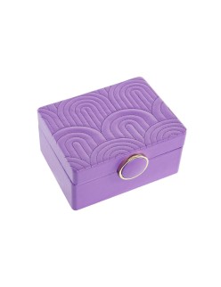 Boîte à bijoux DKD Home Decor 23 x 17 x 10 cm Lila Polyuréthane Bois MDF
