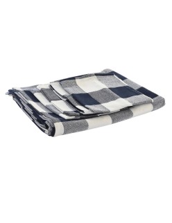 Mantel y servilletas DKD Home Decor 150 x 150 x 0,5 cm Azul Blanco