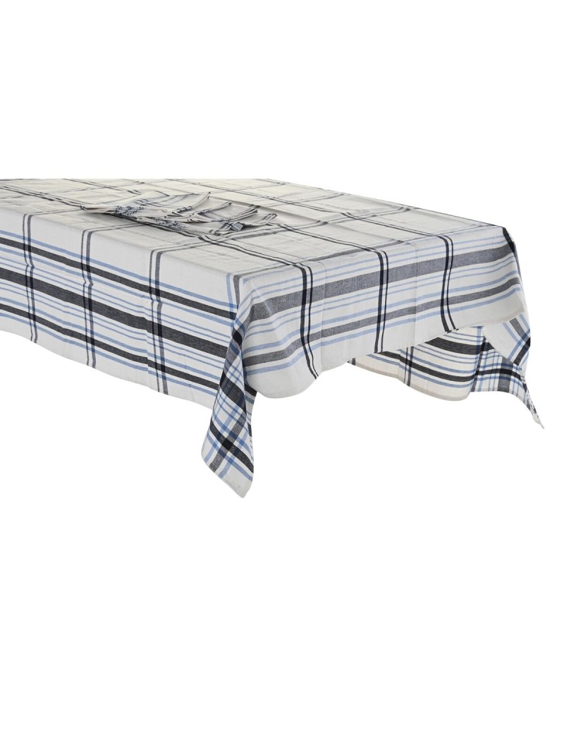 Mantel y servilletas DKD Home Decor 250 x 150 x 0,5 cm Beige Azul