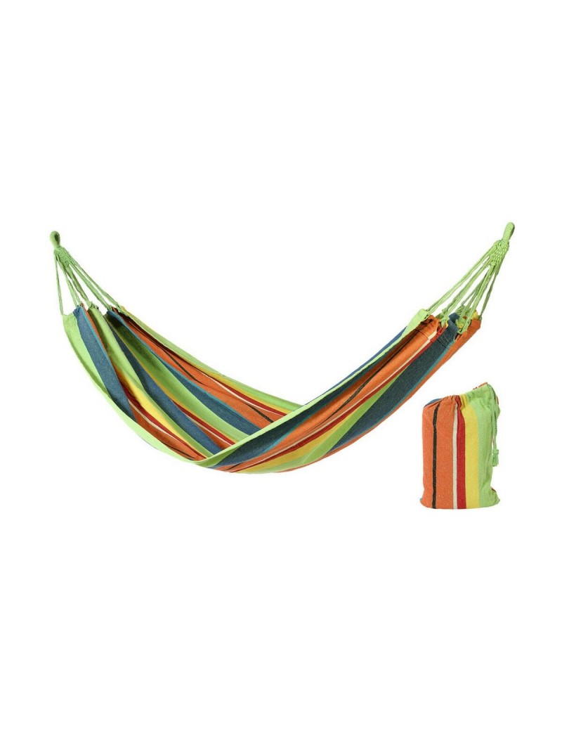Hamac Suspendu 2 x 1 m Textile Multicouleur