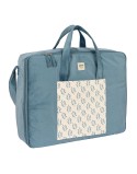 Suitcase Safta Leaves Turquoise (50 x 40 x 14 cm)