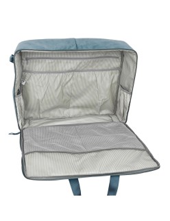 Suitcase Safta Leaves Turquoise (50 x 40 x 14 cm)