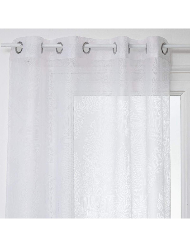 Curtain Atmosphera Tropical Polyester White (140 x 240 cm)