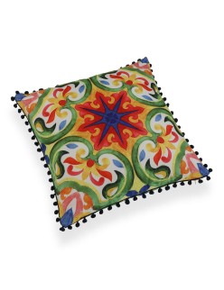 Coussin Versa Pompons Polyester (45 x 45 cm)