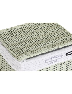 Korb-Set DKD Home Decor grün korb 44 x 34 x 56 cm 5 Stücke