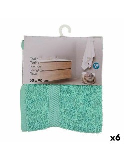 Serviette de toilette Berilo 5312 Turquoise 80 % coton 20 % Polyester 50 x 90 cm (6 Unités)