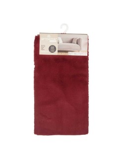 Teppich Polyester Granatrot (90 x 0,25 x 60 cm)