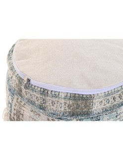 Cushion DKD Home Decor Floor Beige Blue Brown 40 x 40 x 40 cm Arab Fringe