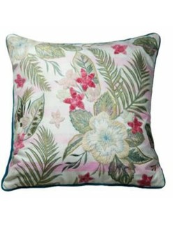 Cushion cover DKD Home Decor 60 x 1 x 40 cm Pink Green Tropical