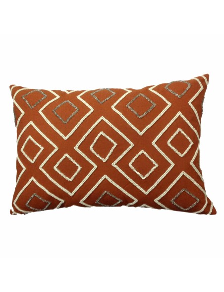 Cushion cover DKD Home Decor 60 x 1 x 40 cm Terracotta Geometric
