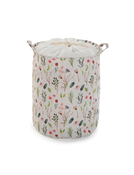 Panier à linge Versa Fleurs Polyester Textile (38 x 48 x 38 cm)