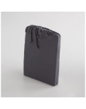 Lenzuolo con angoli aderenti Naturals ELBA Grigio scuro 135 x 200 (Ala francese)