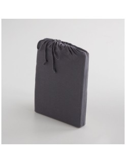 Sábana Bajera Ajustable Naturals ELBA Gris oscuro 135 x 200 (Cama de 135)