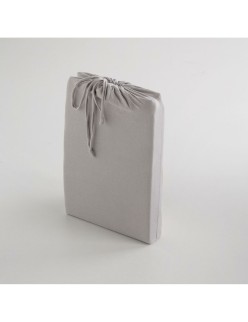 Sábana Bajera Ajustable Naturals ELBA Gris claro 135 x 200 (Cama de 135)