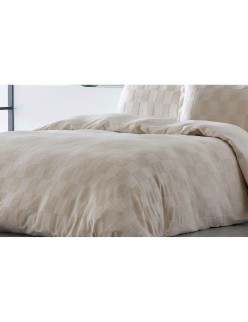 Capa nórdica Naturals ELBA Bege Solteiro (150 x 220 cm)