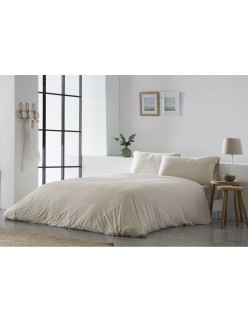 Capa nórdica Naturals ELBA Bege Solteiro (150 x 220 cm)