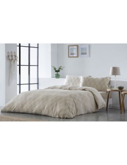 Capa nórdica Naturals ELBA Bege Solteiro (150 x 220 cm)
